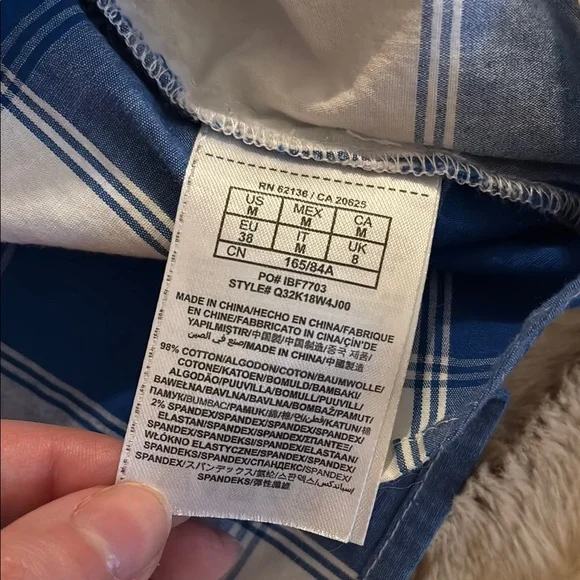 Guess Blue and White Plaid Dress - Picture 4 of 4